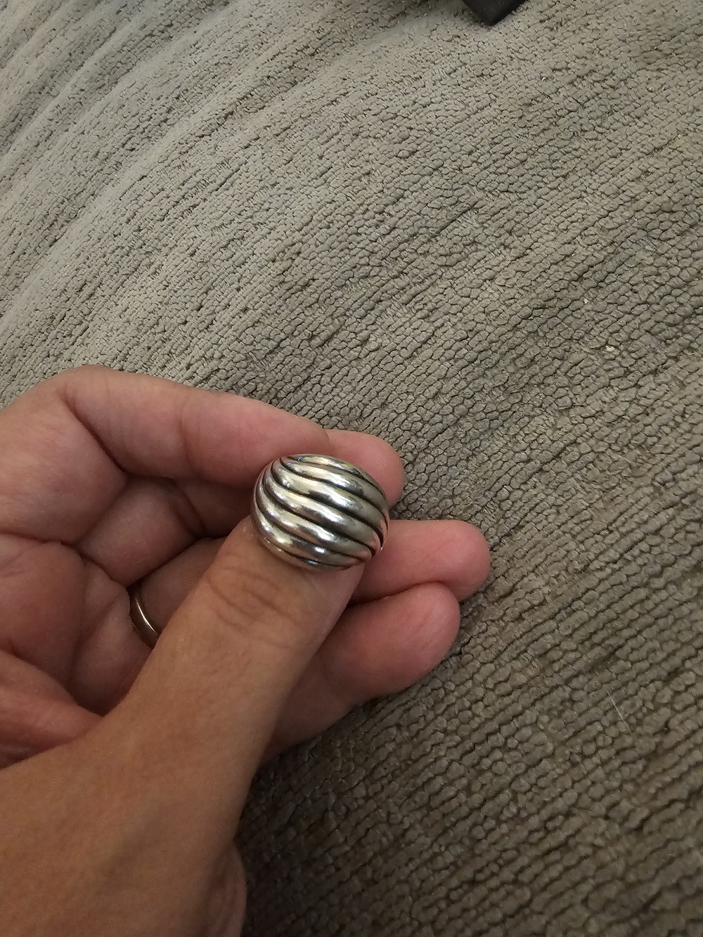 auth david yurman 925 silver cable pinky ring